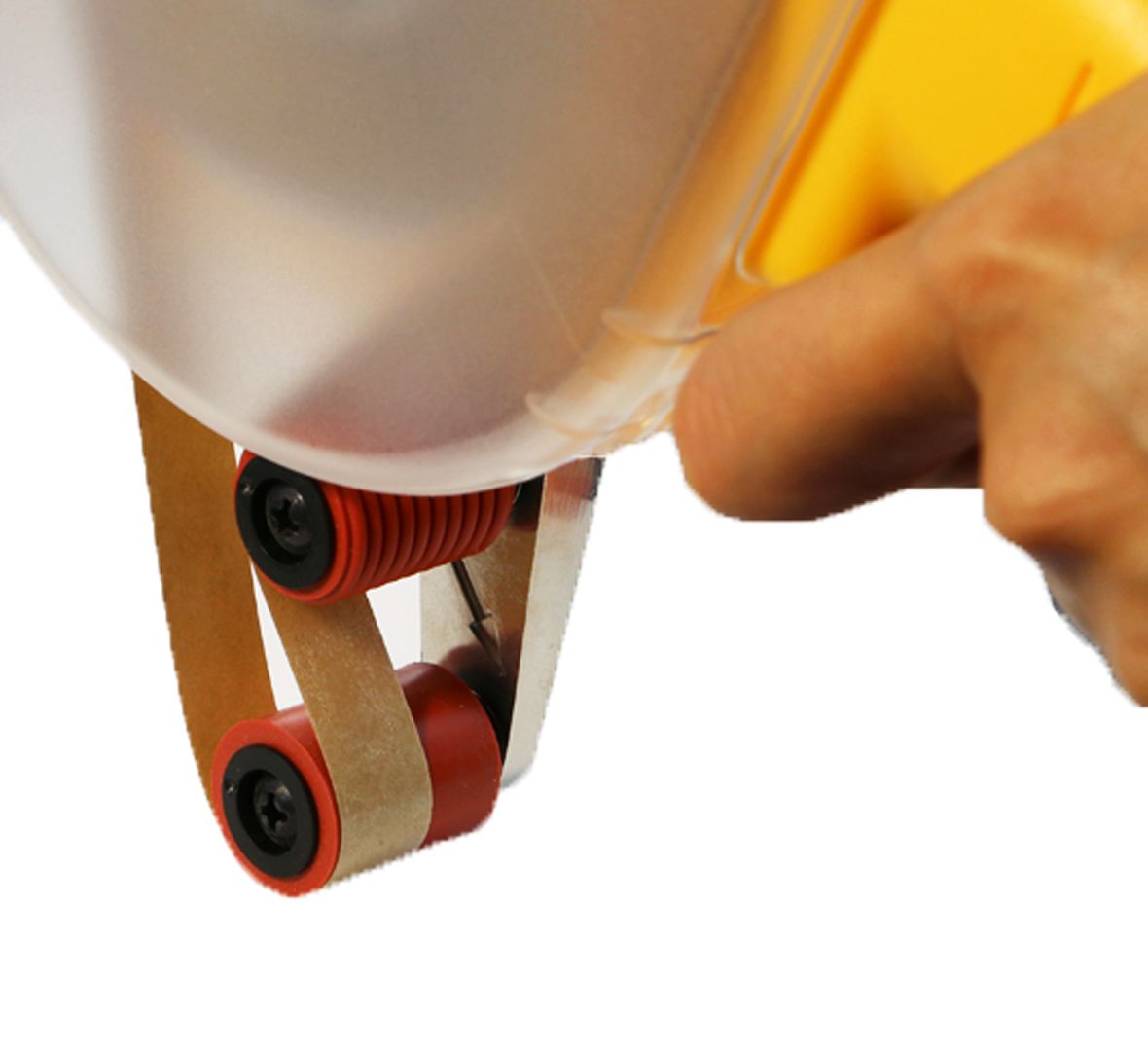 Adhesive tape dispenser for transfer adhesive tapes Adhesive tape dispenser for transfer adhesive tapes
