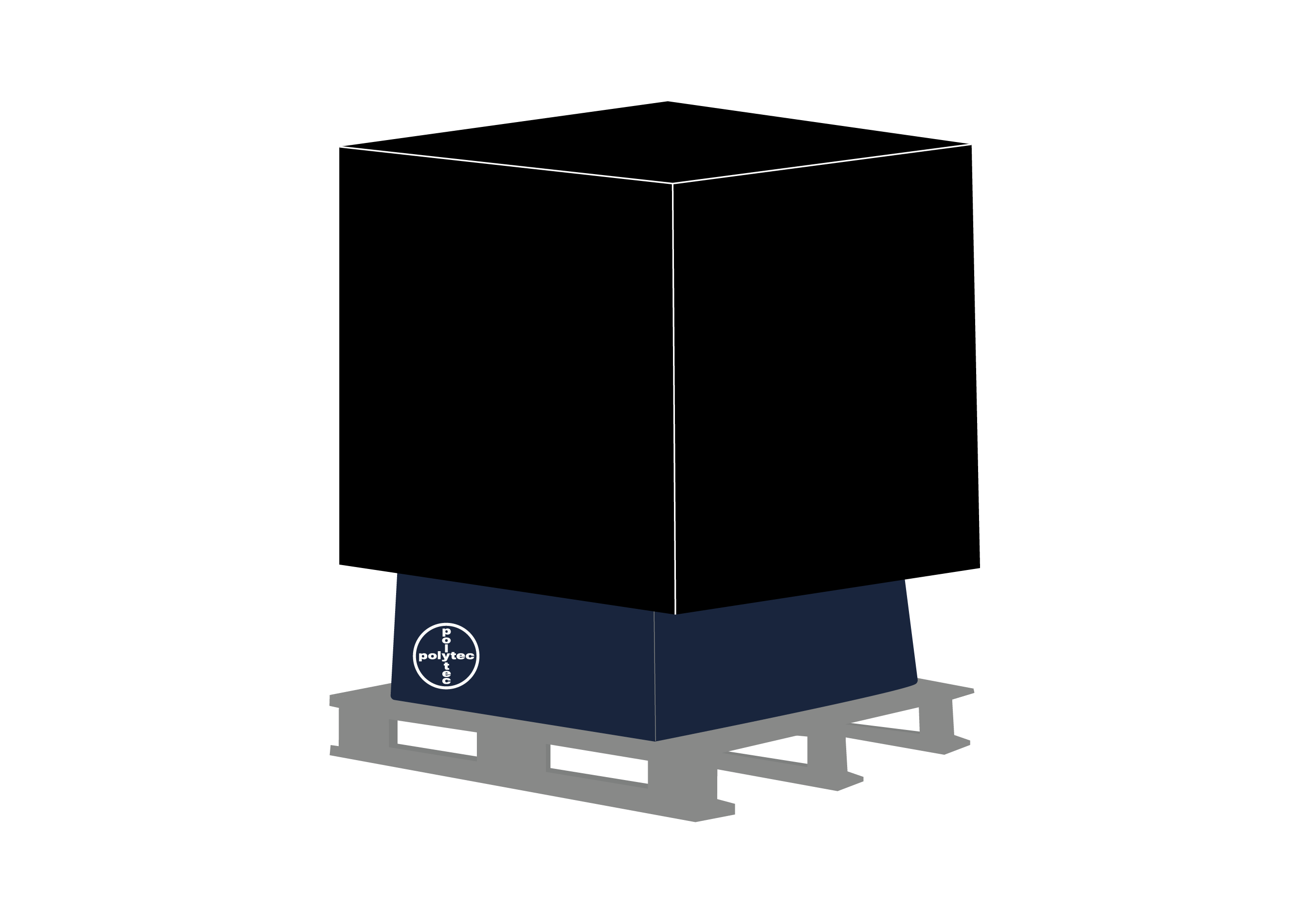 Abdeckhauben für Big Bags - 1250 x 1250 x 1700 x 0,100 mm - opak-schwarz, UV-Stabil 12 Monate Abdeckhauben Big Bags