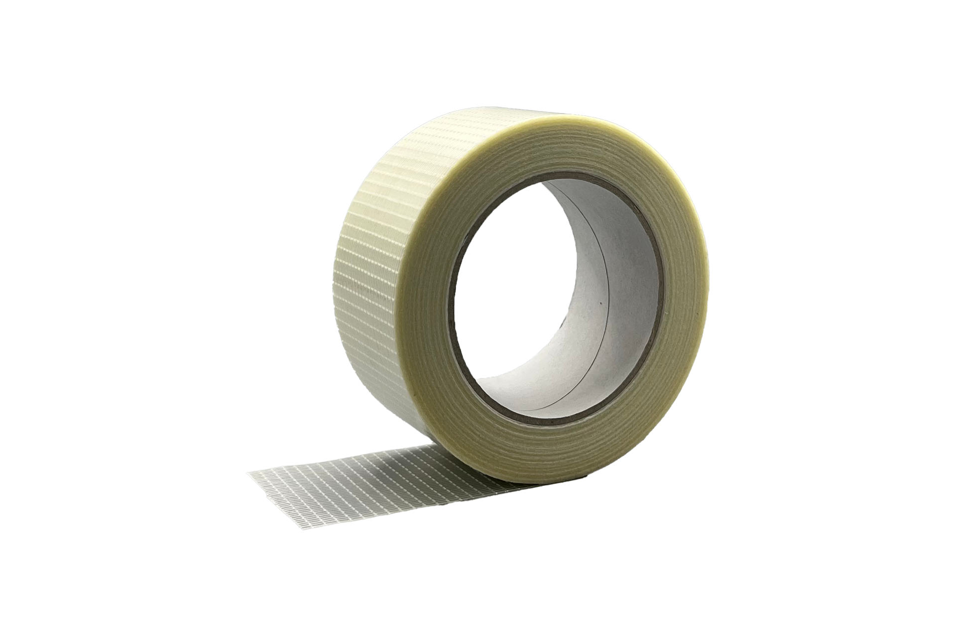 Filament adhesive tape, cross-woven (longitudinally and transversely reinforced) Filament adhesive tape, cross-woven (longitudinally and transversely reinforced)