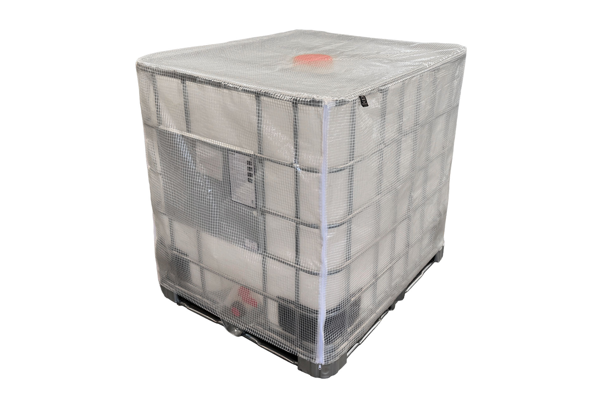 Abdeckhaube IBC Container / Schutzhaube für IBC-Container 1000 Liter aus Gitternetzfolie - 1200 x 1000 x 1040 mm