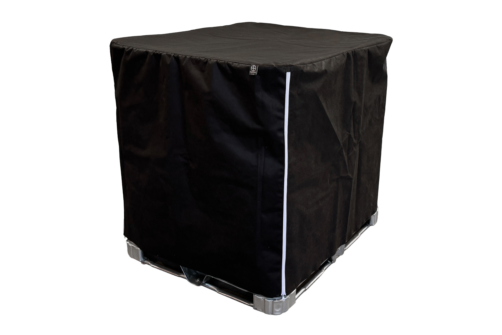 Abdeckhaube IBC Container / Schutzhaube für IBC-Container 1000 Liter mit beidseitigen Reißverlüssen aus PP-Vlies - 1200 x 1000 x 1040 mm