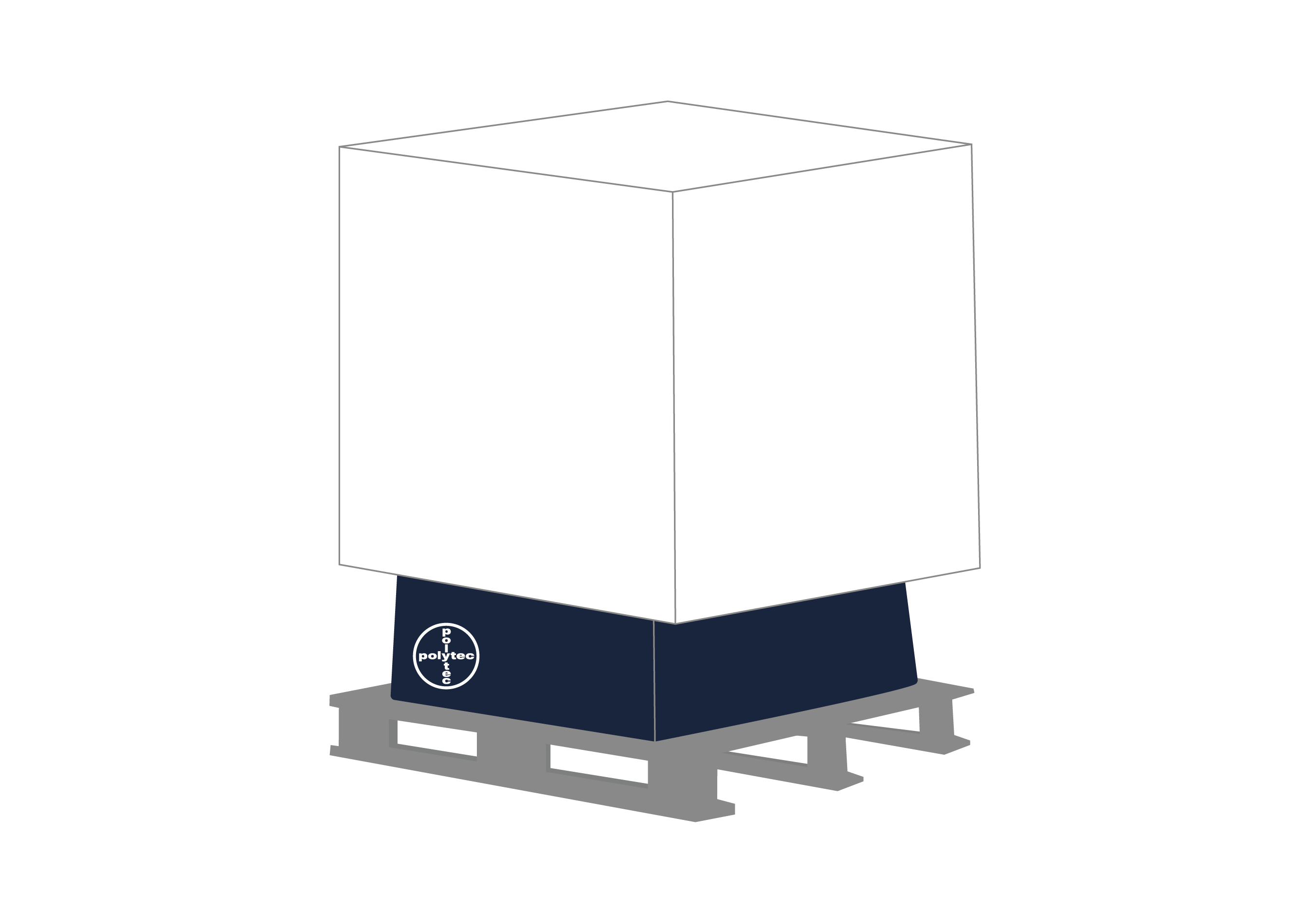 Abdeckhauben für Big Bags - 1250 x 1250 x 1700 x 0,100 mm - opak-weiß Abdeckhauben Big Bags