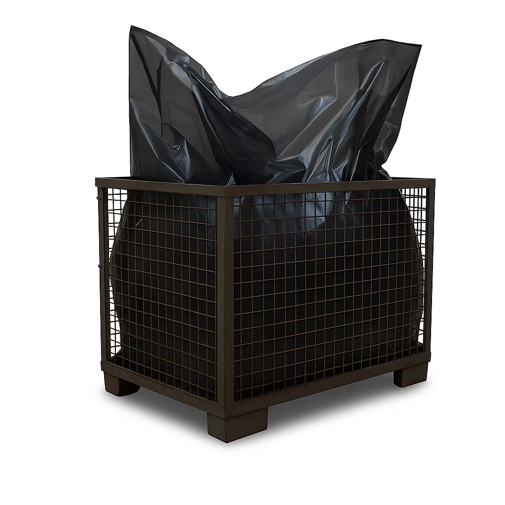 Foliensäcke für Gitterboxen - schwarz-transparent