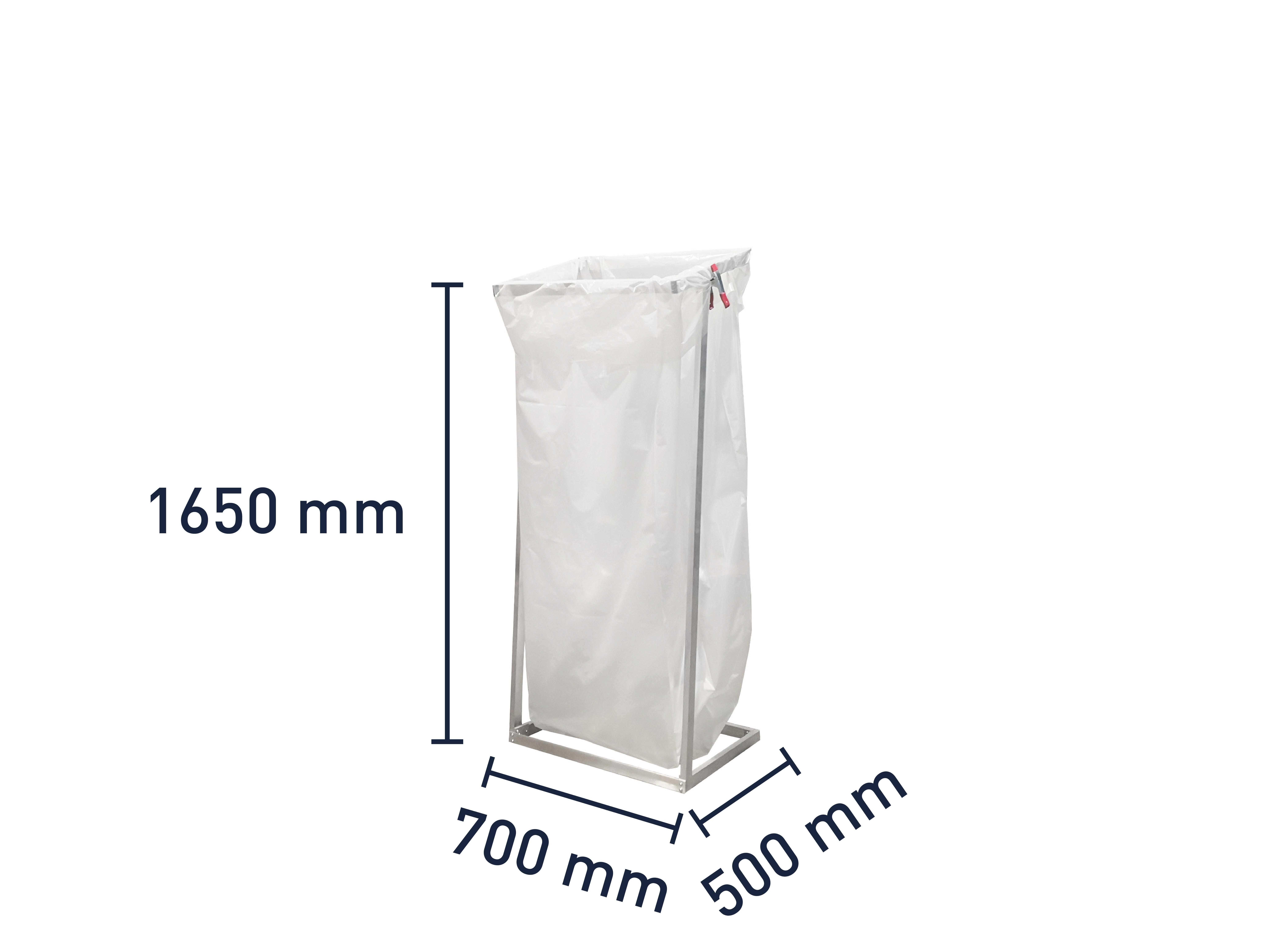 Wertstoffsammler für 1000 l - 700 x 500 x 1650 mm - stationär