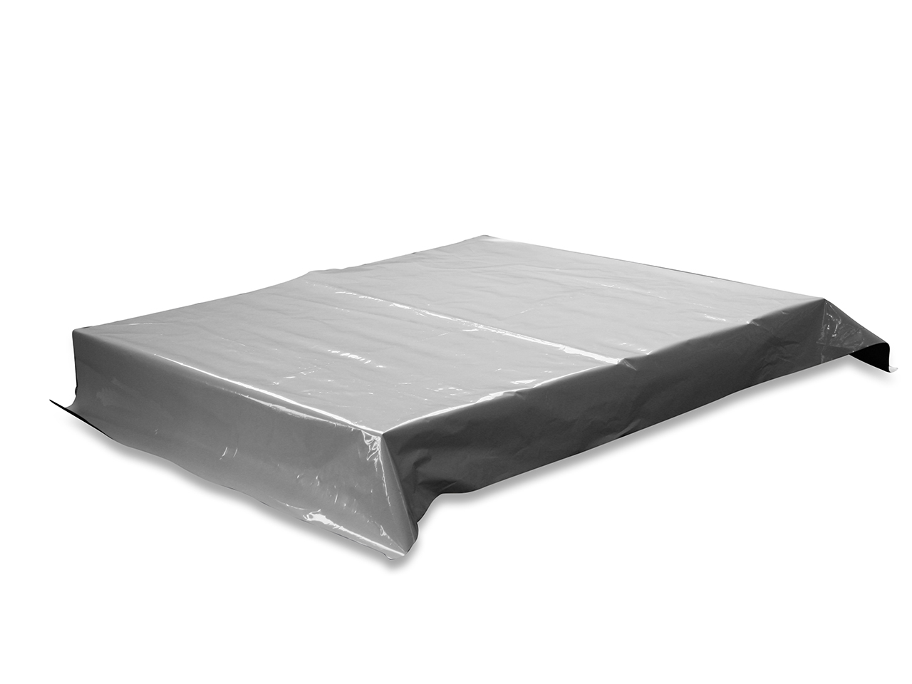 Abdeckblatt auf Industriepaletten als Feuchtigkeitsschutz Anwendung Palettenschutz schwarz